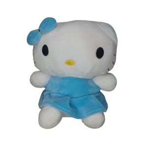 Hello Kitty Blue Dress Plush Toy - Blue and White